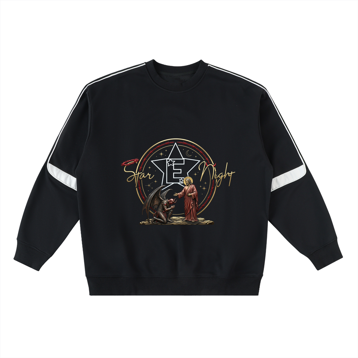 Jesus Forgives Oversized Crewneck Taped Sweatshirt