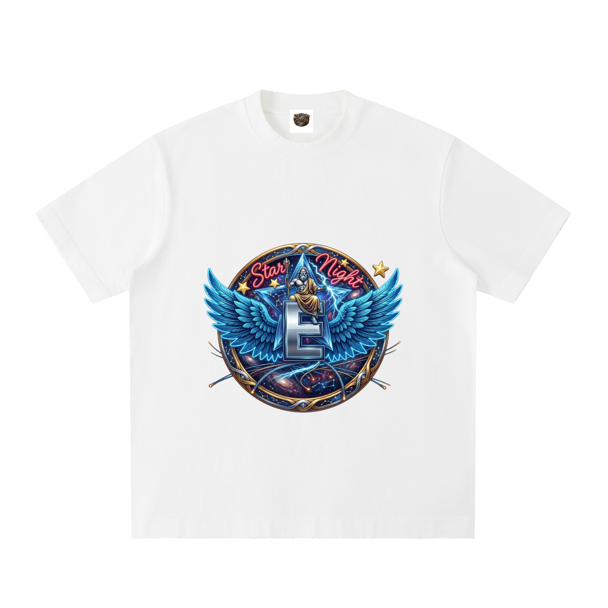 Zeus's Might Heavyweight Vintage Washed Frayed T-Shirt