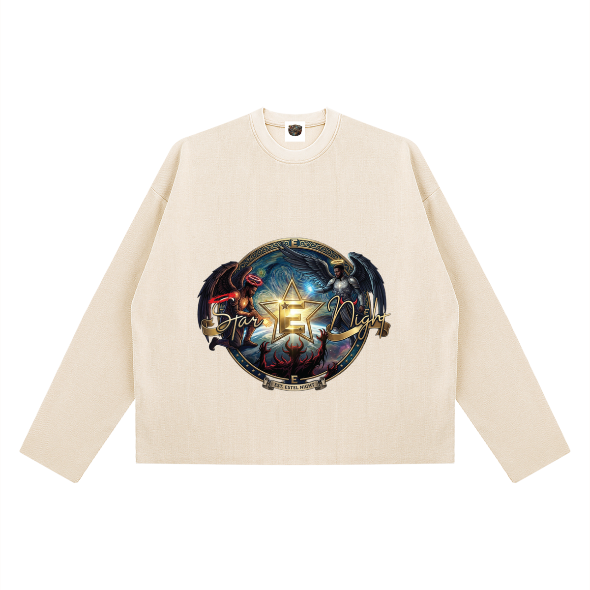 Demons of the World Unisex Vintage Wash Boxy  Waffle Raw Edge T-Shirt