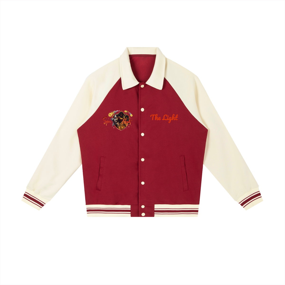 Apollo's Star Contrast Raglan Sleeve Baseball Jacket