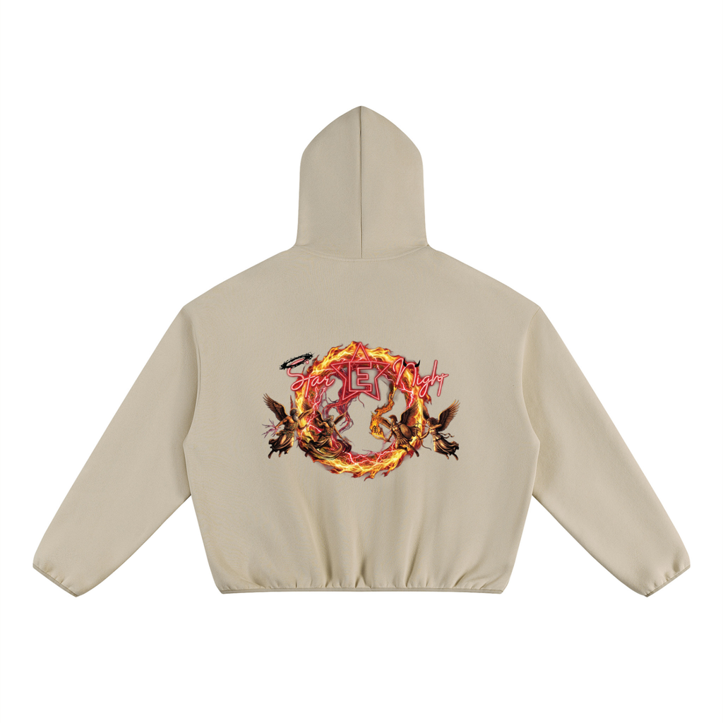We Do This Unisex Boxy Piping Fleece Hoodie