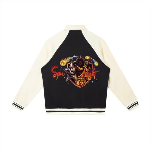 Apollo's Star Contrast Raglan Sleeve Baseball Jacket