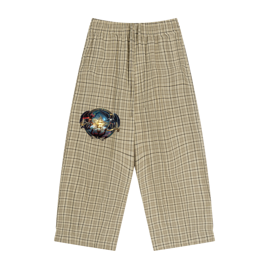 Demons of the World Unisex Plaid Wide Leg Pants