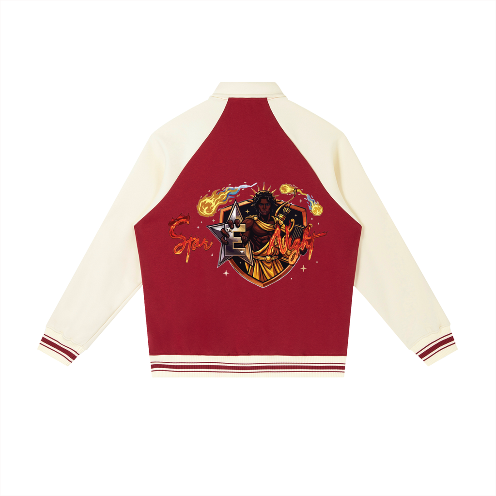 Apollo's Star Contrast Raglan Sleeve Baseball Jacket