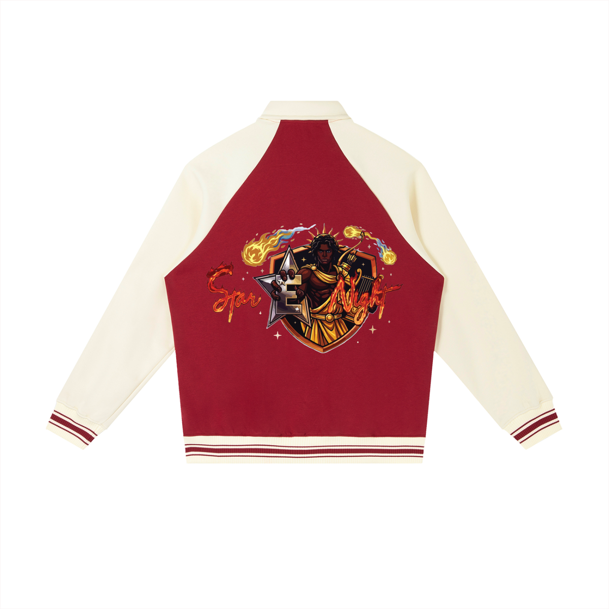Apollo's Star Contrast Raglan Sleeve Baseball Jacket