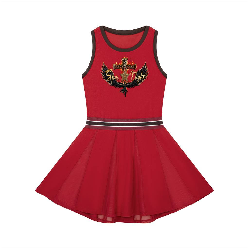 Hades Fire Women's Color Block A-Line Sleeveless Dress