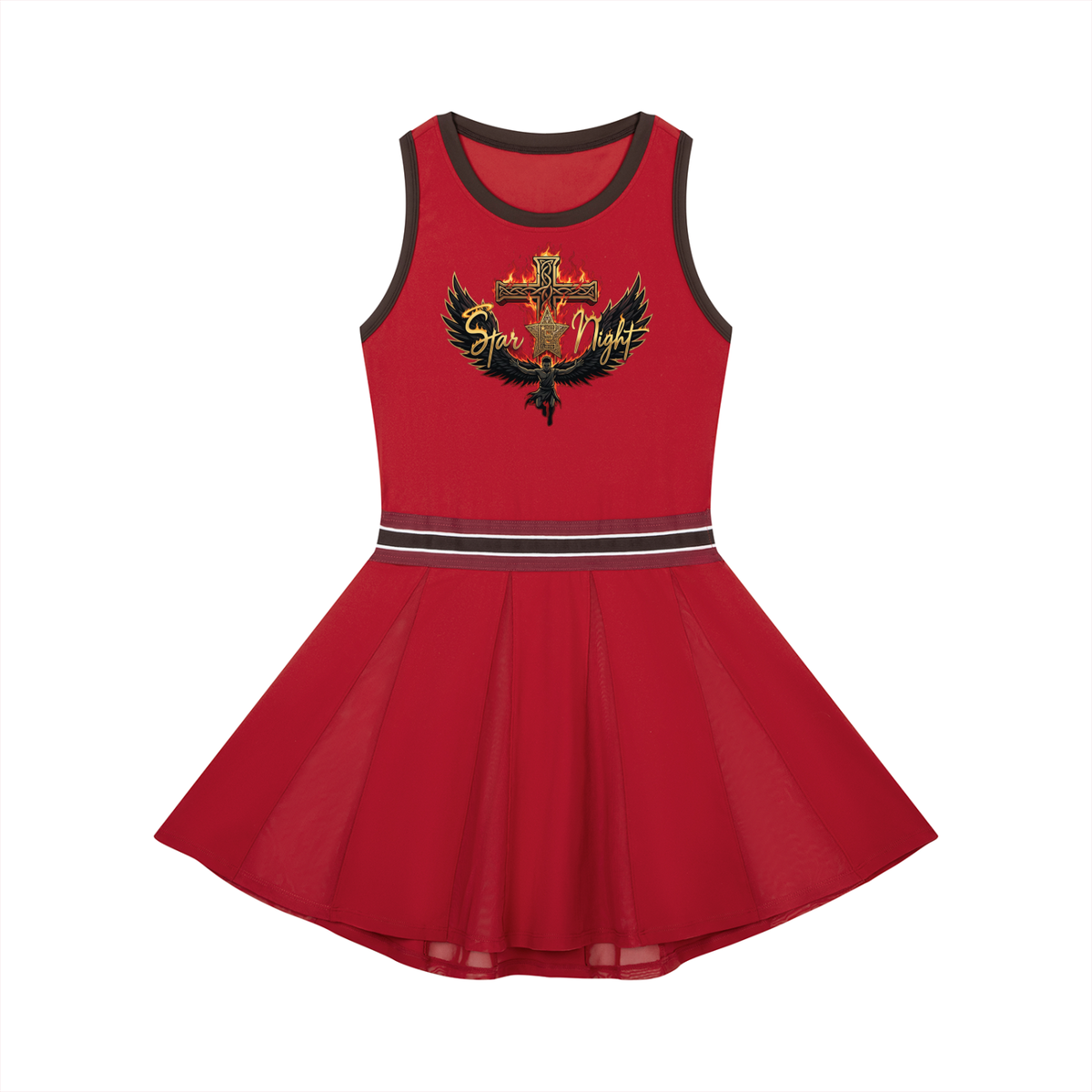 Hades Fire Women's Color Block A-Line Sleeveless Dress