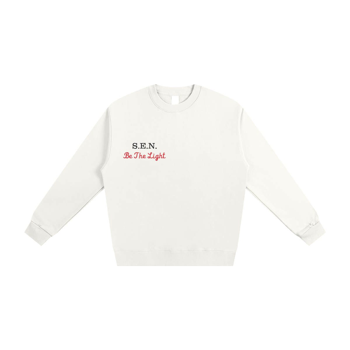 Be The Light Embroidery Heavyweight Essential Sweatshirt