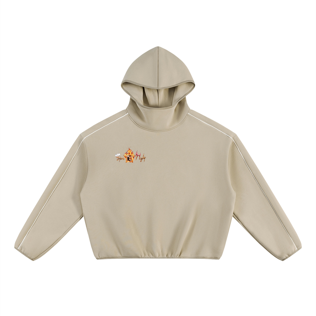 We Do This Unisex Boxy Piping Fleece Hoodie