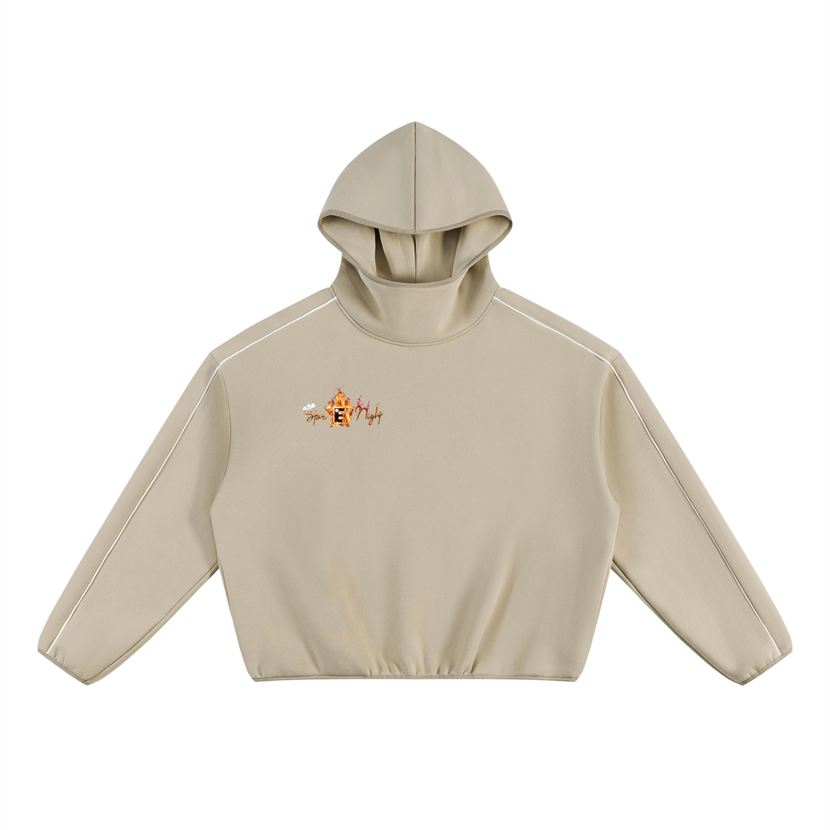 We Do This Unisex Boxy Piping Fleece Hoodie
