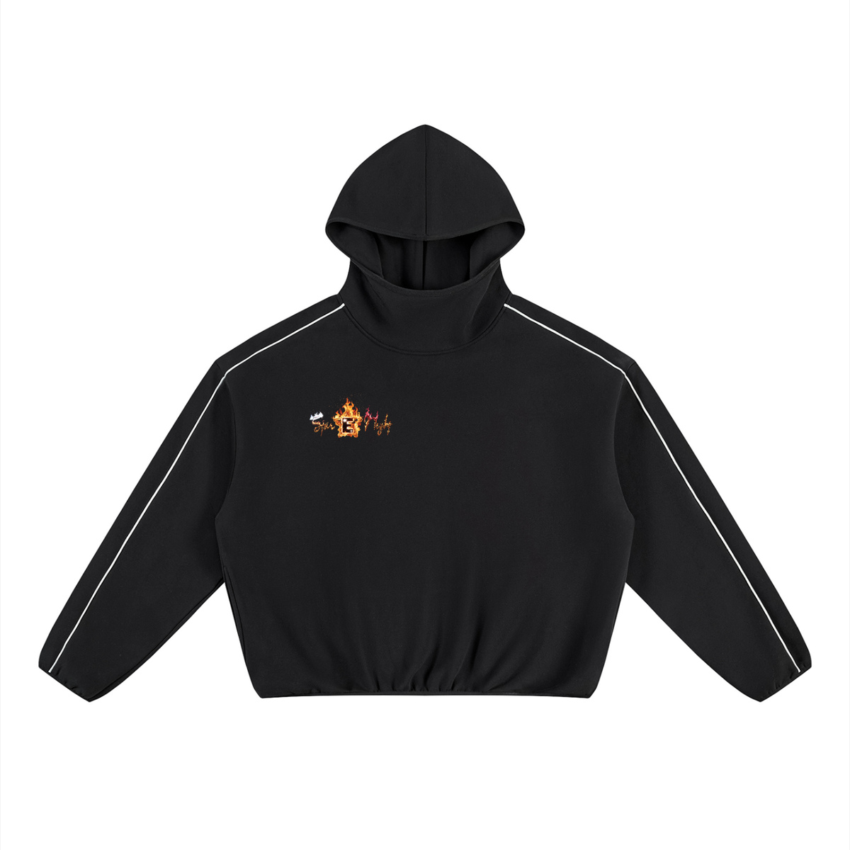 We Do This Unisex Boxy Piping Fleece Hoodie