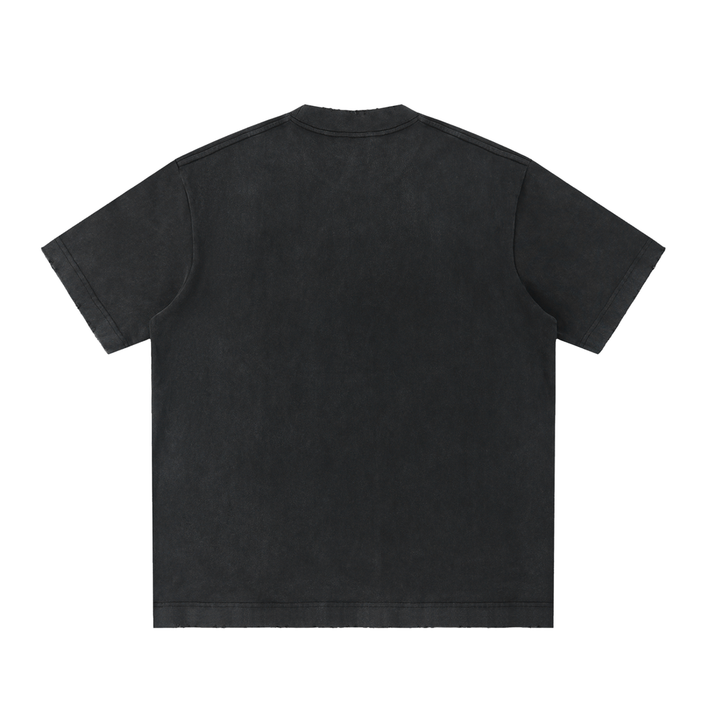 Zeus's Might Heavyweight Vintage Washed Frayed T-Shirt