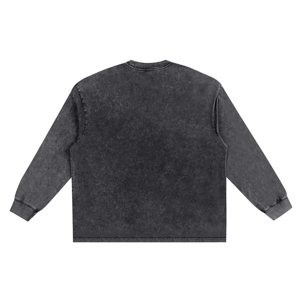 The Light Snow Washed Stitched Frayed Edge T-Shirt