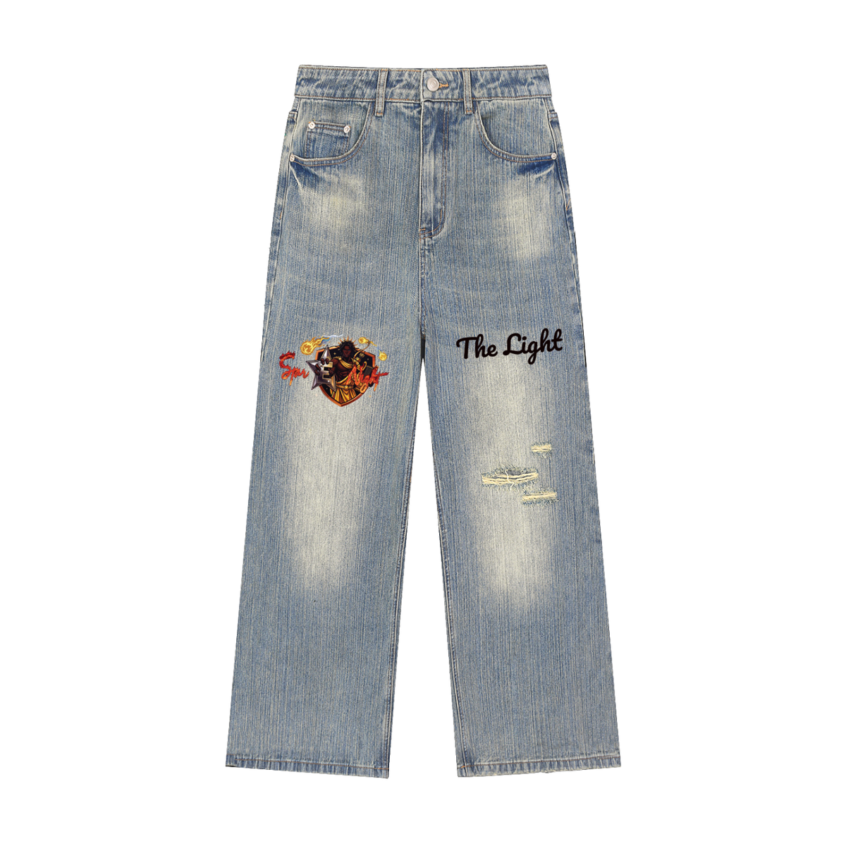 We Are Chosen Vintage Wash Distressed Denim Jeans