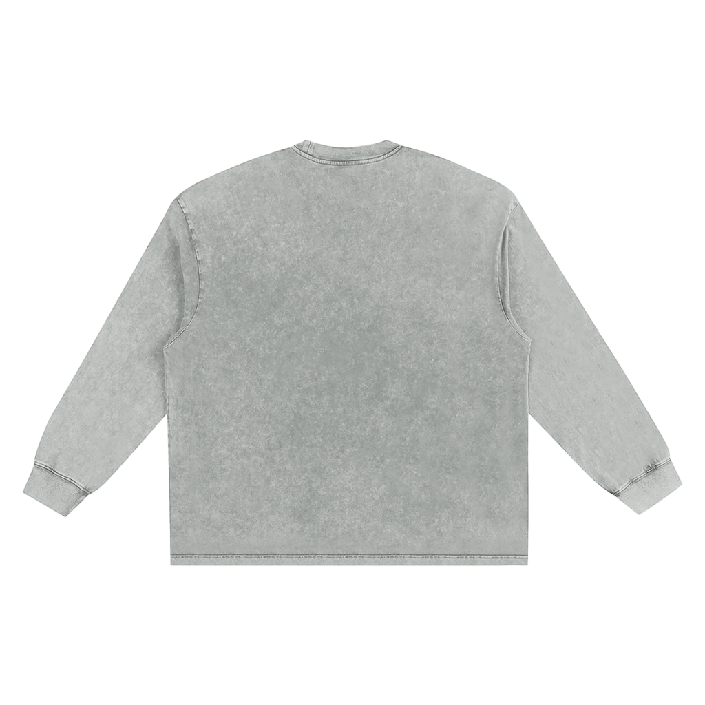The Light Snow Washed Stitched Frayed Edge T-Shirt