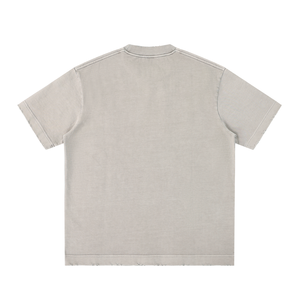 Zeus's Might Heavyweight Vintage Washed Frayed T-Shirt