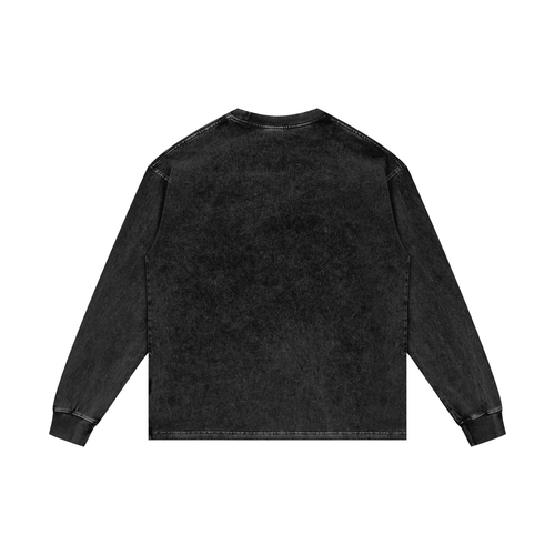 Apollos Star Acid Wash Oversize Long Sleeve T-Shirt