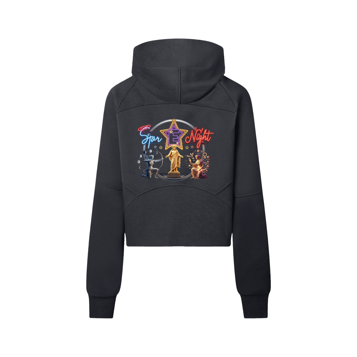 Hera and Athena Cropped Half-Zip Hoodie