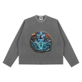 Poseidon's Wrath Unisex Vintage Wash Boxy  Waffle Raw Edge T-Shirt