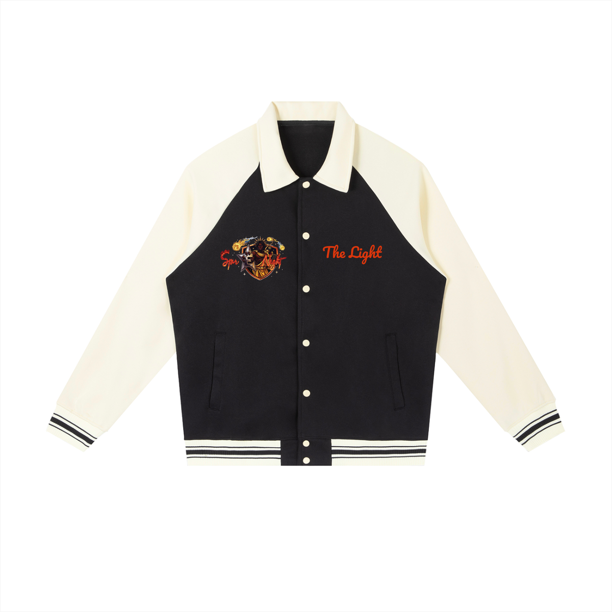 Apollo's Star Contrast Raglan Sleeve Baseball Jacket