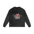 Jesus Gifts Athena Acid Wash Oversize Long Sleeve T-Shirt