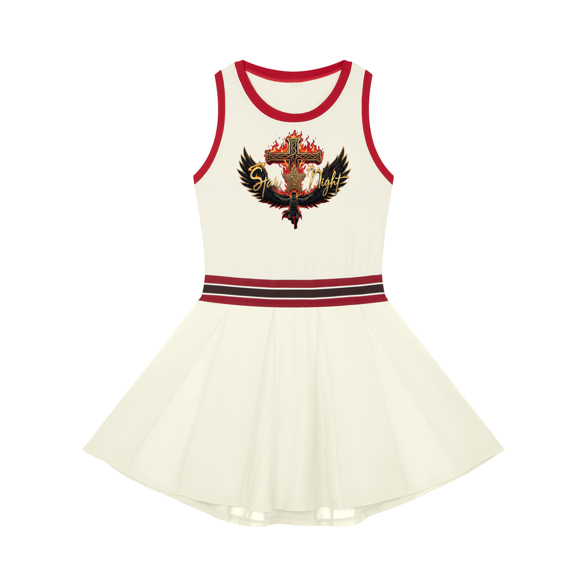 Hades Fire Women's Color Block A-Line Sleeveless Dress