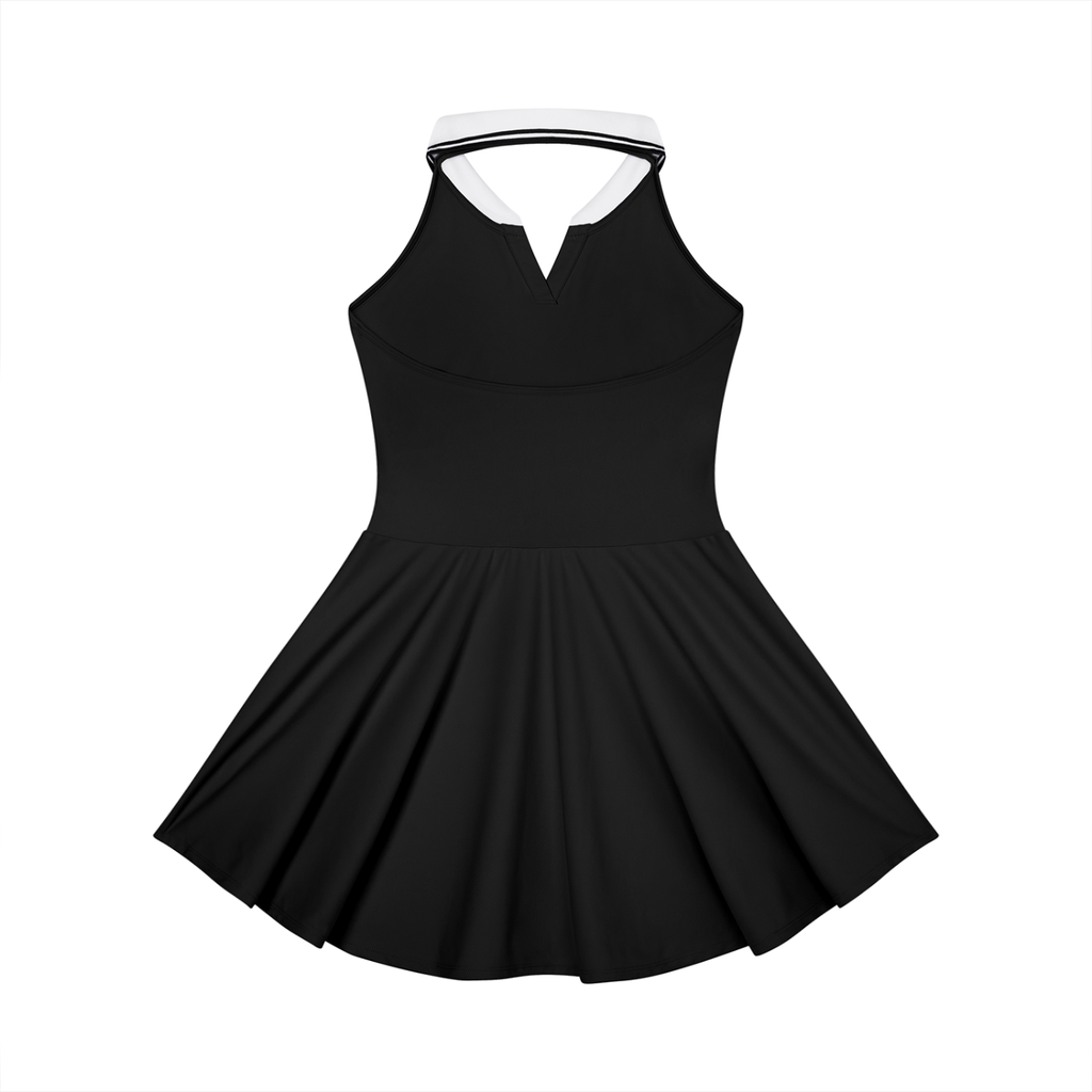 Flame On Women's Collared Halter A-Line Tennis Dress