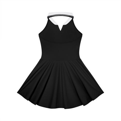 Flame On Women's Collared Halter A-Line Tennis Dress