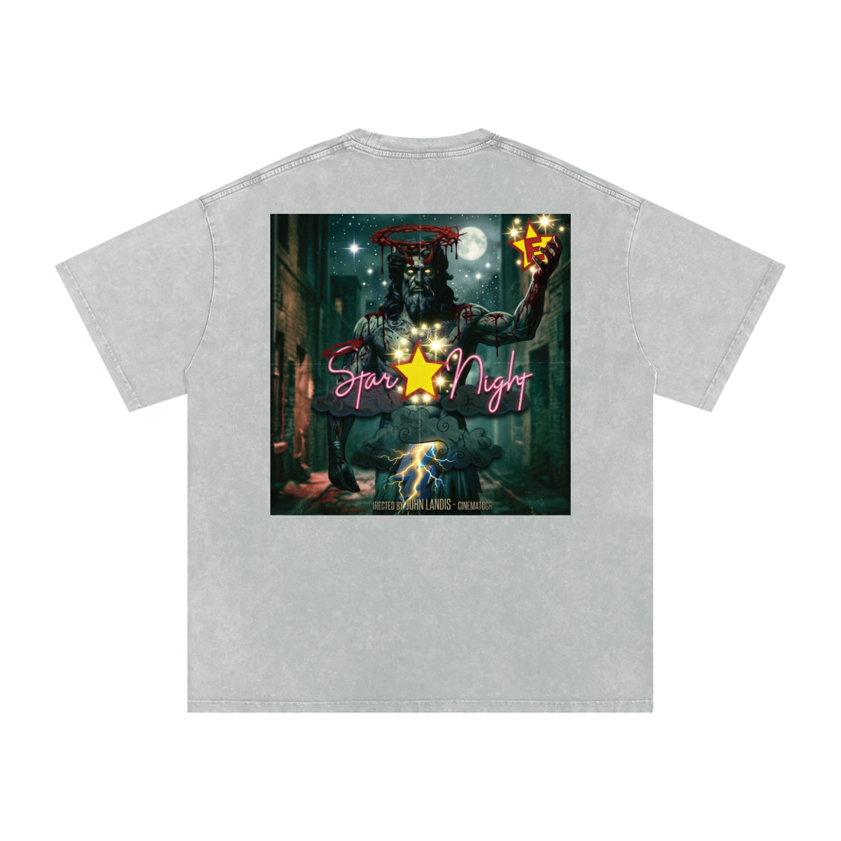 Zeus's Star Snow Washed Oversized T-Shirt