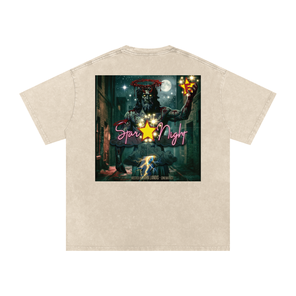 Zeus's Star Snow Washed Oversized T-Shirt