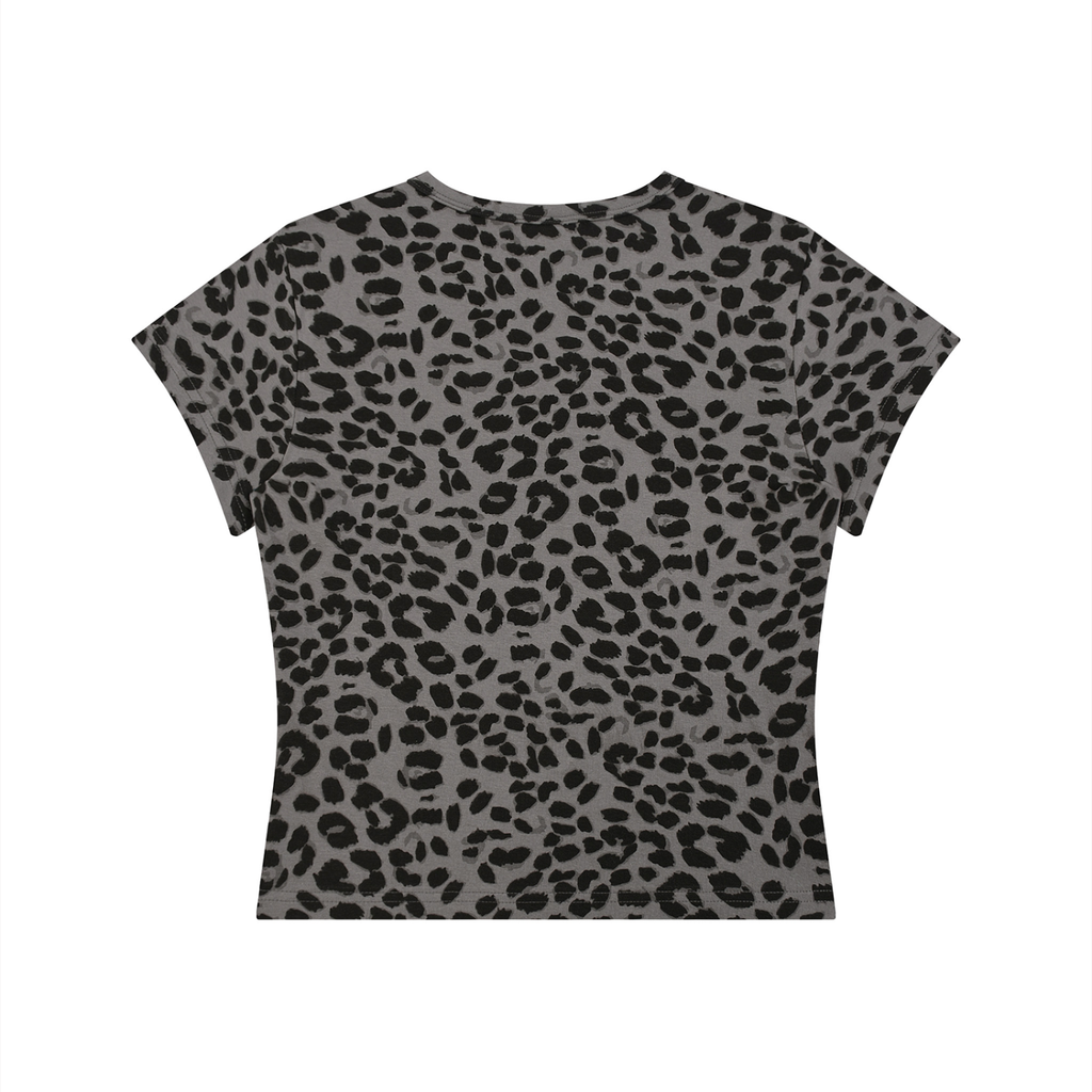Hera and Athena Women’s Leopard Print Crop T-Shirt