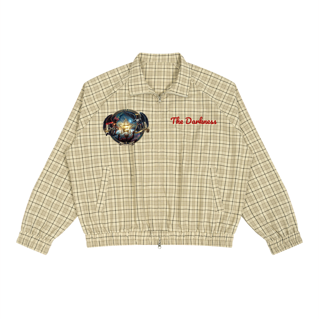 Demons of the World Unisex Plaid Full-Zip Track Jacket