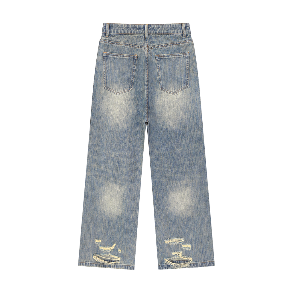 We Are Chosen Vintage Wash Distressed Denim Jeans